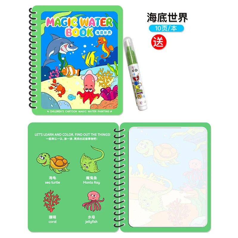 Magic Water Drawing Colouring Book pack of 3