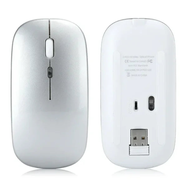 Anxin Rechargeable Wireless Bluetooth Mouse – 2.4g Usb Mouse For Laptop, Pc, Tablet, And Mobile Devices (android & Ios Compatible)(random Color)(original China)
