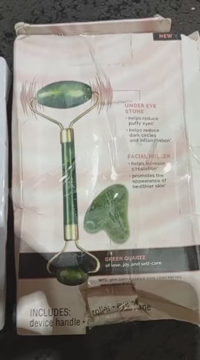 Flawless Jade Roller 2 In 1 Jade Roller & Gua Sha Set Plastic